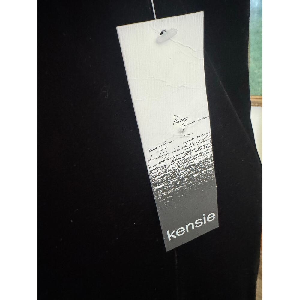 NWT Kensie Black Velvet Off Shoulder Dress Size Large Romantic Cocktail - Picture 4 of 8